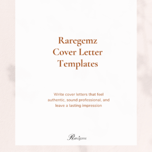 Raregemz Cover Letter Template